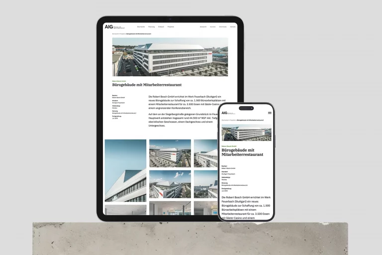 Webdesign: BÜRO15 setzt Website für Architekturbüro AIG um